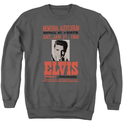 Elvis Presley Buffalo 1956 Crewneck Sweatshirt Licensed Music King Rock Charcoal • $24.49