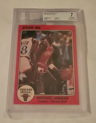 1985 Star Team Supers 5x7 Michael Jordan Rc #cb1 Bgs 7 • $900
