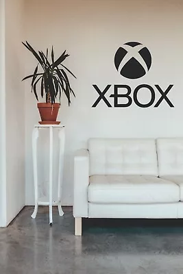 Xbox Logo Wall Art Vinyl Decal Sticker Black Gamer Gaming Bedroom Kids • £9.99