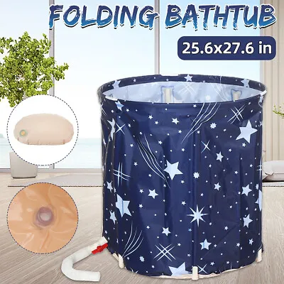 $31.25 • Buy Portable Folding Inflatable Bathtub Water Tub PVC Warm Spa Bath Soaking Bucket 