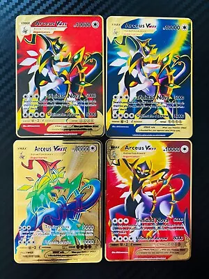 Choose Your Arcues VMAX Or VSTAR Gold Metal Pokemon Card - Tribute Card • $15