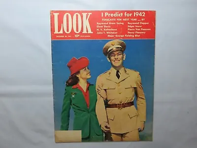 Look Magazine December 30 1941 I Predict For 1942 WWII Military 7I • $19.99