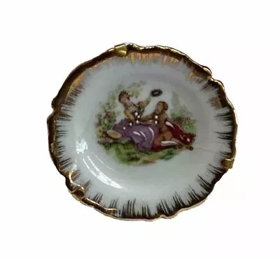 Vintage Limoges Miniature Plate Courting Couple • $8.99