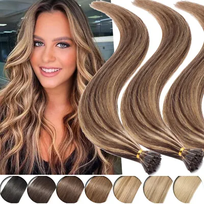 Stick I Tip Indian 100% Remy Human Hair Extensions Pre Bonded 1G/S BALAYAGE 0.5G • $54.57