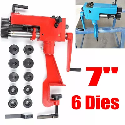 7  Sheet Metal Bead Roller Steel Rolling Bender Machine&6 Die Kit Low Carbon USA • $201.40