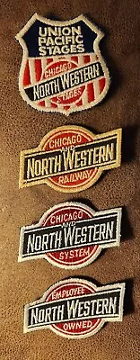 $12 • Buy (4) Vintage North Western Chicago Railroad Jacket Patches