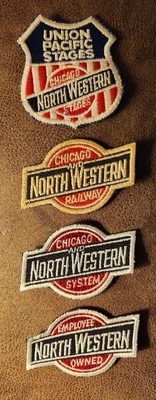 $12 • Buy (4) Vintage North Western Chicago Railroad Jacket Patches