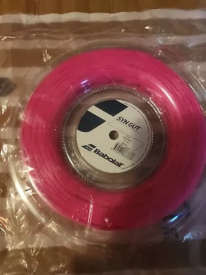 Babolat Synthetic Gut  660ft 200m Reel Tennis String 16 Gauge Pink • $59