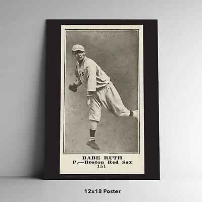 Babe Ruth 1916 M101-5 Sporting News Rookie Card Poster / Postcard / Canvas • $24.99