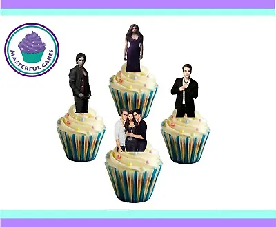 12 OR 24  Vampire Diaries Edible Pre Cut Wafer Paper Toppers  • £2.75