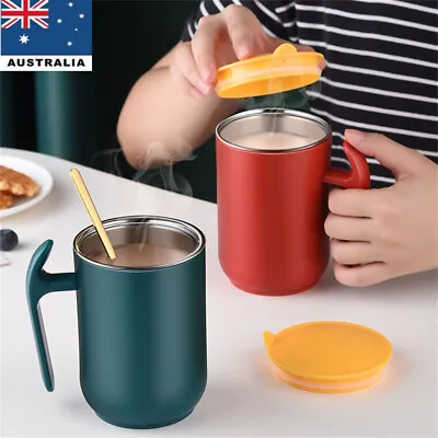 $10.99 • Buy 550ml Stainless Steel Thermos Mug Tea Coffee Thermal Cup Travel Mug Insulated A+