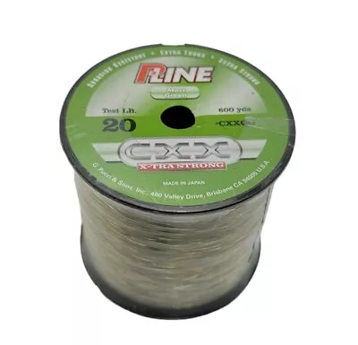 P-Line Cxx Moss Green X-Tra Strong Fishing Line 600 Yards 20 Lb Test • $13.39