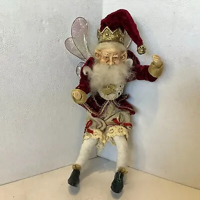 Mark Roberts Christmas Fairy Santa Elf W/ Crown 9  Red White Outfit • $49.99