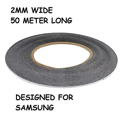 2mm X 50m Double Sided Extremly Strong Tape Adhesive For IPhone Samsung Nokia • £3.29