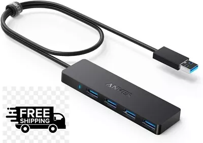 Anker 4-Port USB 3.0 Hub: Ultra-Slim Design With 2 Ft Extended Cable • $29.99