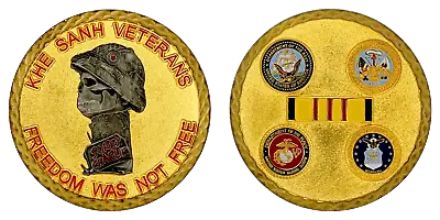 KHE SANH VETERANS CHALLENGE COIN: Vietnam Old Version Size 1.75  • $15.54