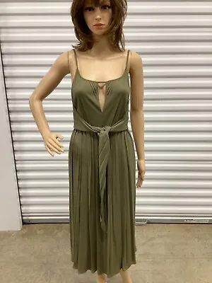 Michael Kors Green Dress Keyhole Wrap Waist Size 8 New In Italy • $24.99