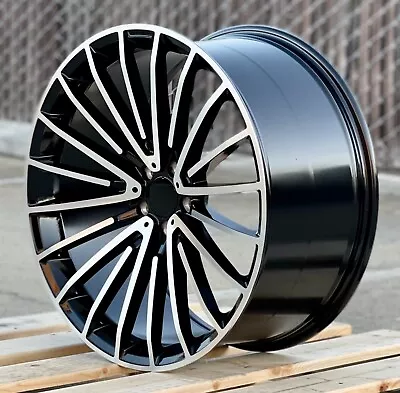 19x8.5 19x9.5 Staggered 5x112 BLACK MACHINED Wheel Fits Mercedes S430 E350 Set 4 • $849