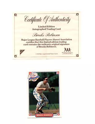 1993 Nabisco All-Star Autographs Brooks Robinson Auto W COA Baltimore Orioles • $11.50
