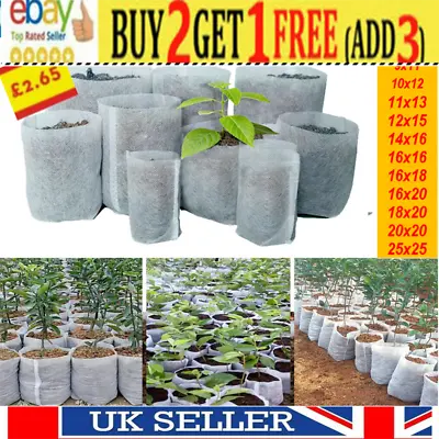 £2.55 • Buy 100PCS Biodegradable Non-woven Nursery Bags Plant Grow Bags  PoDZ