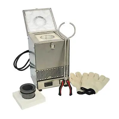 Stainless Steel Tabletop Melting Furnace With 1kg Crucible 110 Volt - HD-2341SS • $325