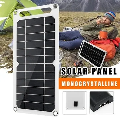 £12.49 • Buy 20W Solar Panel Kit 6V Battery Charger Hike Camping Portable Cells Power Bank