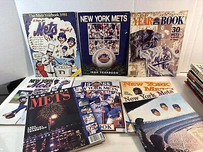 LOT 8 New York Mets Vintage Yearbooks 1969/ 81 / 89-93/ All Intact Strawberry • $24.99