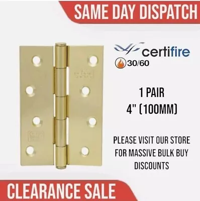 4inch 100mm Type 1838 Pattern General Purpose Steel Door Hinges Pair • £4.69