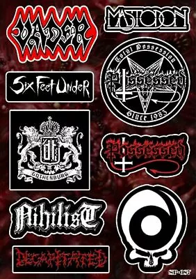 Death Metal Sticker Pack | Vader Six Feet Under Nihilist Mastodon Possessed Band • $6.99