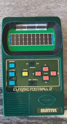 Mattel Classic Football 2 Handheld Electronic Video Game Tested EXCELLENT 2002 • $31.87