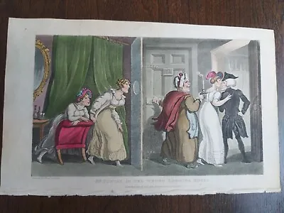 £6.50 • Buy Aquatint Print - 1821 Dr Syntax In The Wrong Lodging House T Rowlandson