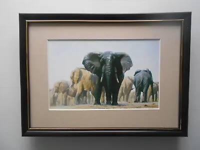 David Shepherd Print 'Mudbath' Elephants FRAMED • £23