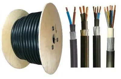 £1.99 • Buy 6mm² Outdoor SWA Cable Underground Armoured 2 3 4 5 Core Outside Wire HOT TUB