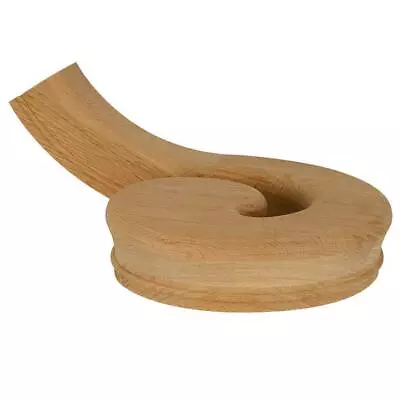 EVERMARK Left-Hand Volute Fitting Handrail Stainable Wood Unfinished Red Oak • $93.55