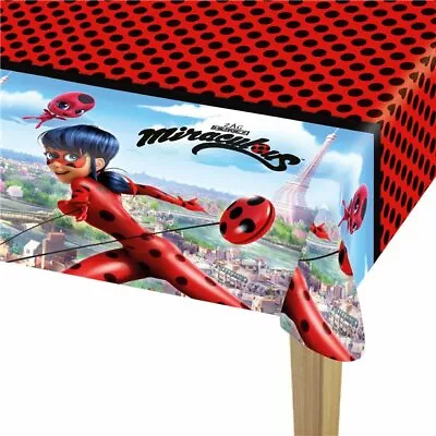 Official MIRACULOUS LADYBUG Party TABLECOVER Birthday Tableware 120cm X 180cm • £7.95