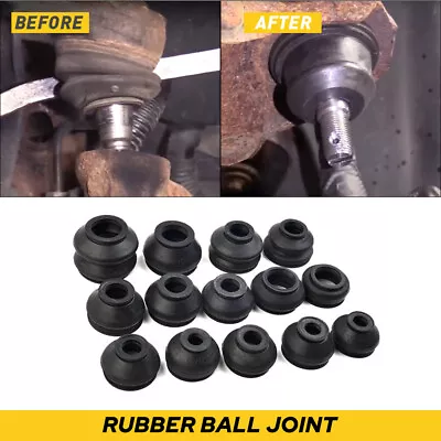 14x Ball Joints Boots Cover Dust Tie Rods Linkages Replacement Ends Rubber Kit • $13.99