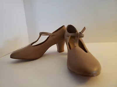 So Danca CH40 Chrissie T-Strap Caramel Adult Character Shoe - Size M 9 1/2L • $25