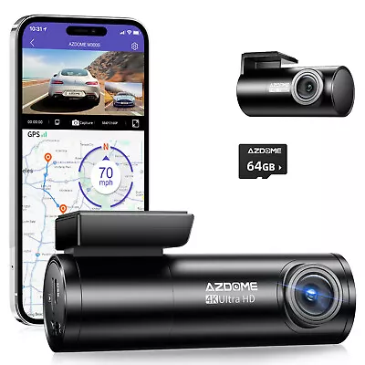 AZDOME WIFI GPS 4K Dual Dash Cam 2160P Front＆Rear Car Cameras Night Vision M300S • $91.99