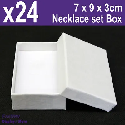 Necklace Box JEWELLERY Case | BULK 24pcs | SMALL 7 X 9cm | Plain | AUS Stock • $33.60