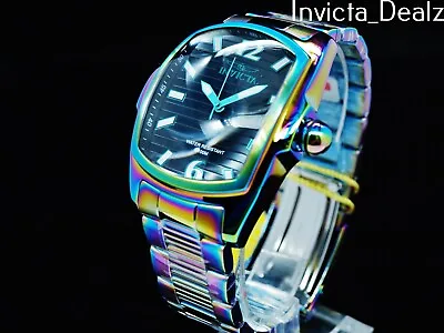 Invicta Men's 47mm GRAND LUPAH BLACK Dial IRIDESCENT Stainless Steel Watch • $104.99