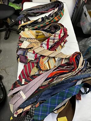 Huge Lot Of 75+ Vintage Men’s Ties Neckties 50's 60’s 70’s 80’s 90’s Wool Silk • $49.99