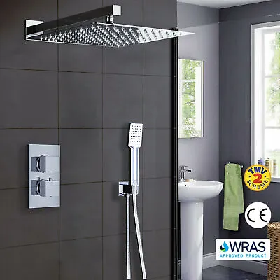 £85.99 • Buy AICA Thermostatic Shower Mixer Bathroom Twin Head Concealed Vale Set