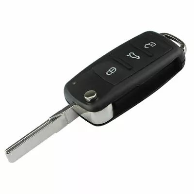 Remote Flip 3 Buttons Key Case Blade Fob Fit Volkswagen  Polo Golf Seat MK6 • $4.28