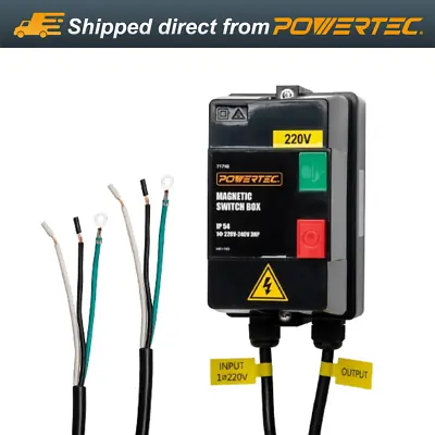 POWERTEC 71740 Single-Phase Magnetic Switch Box 220/240V 3 HP 21-25 Amp • $149.99