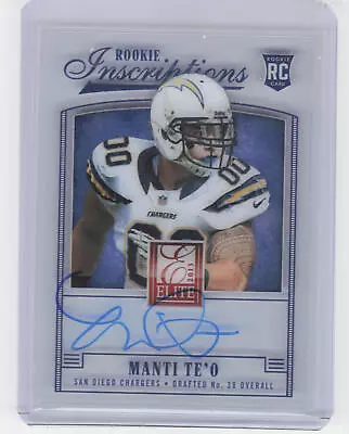 2013 Donruss Elite #35 Manti Te'o Rookie Inscriptions Auto • $11.95