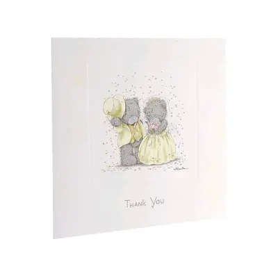 Wedding Thank You Cards X8 -  Me To You Tatty Teddy Bride & Groom In Yellow • £2.99