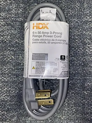 HDX 6 Ft. 50 Amp 3 Prong Range Power Cord 6AWG Extension Cord 6/2-8/1 Gauge • $10