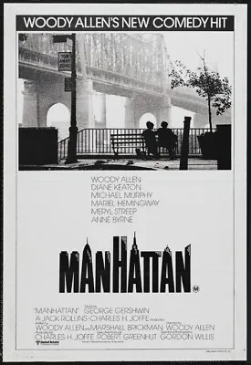Manhattan Woody Allen Diane Keaton 1979 Movie Poster Reprint  18x12 Inches • $7.99