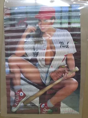 Love Sandi Baseball Sam Maxwell Vintage Poster Hot Girl   19861 • $44.97