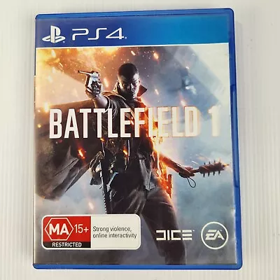 Battlefield 1 PlayStation 4 PS4 Complete Game Disc In VGC Dice EA Free Post • $8.99